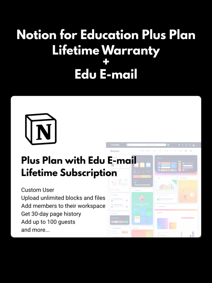 Notion for Education Plus Plan with Edu Mail